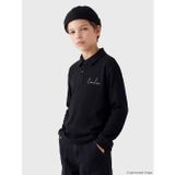 Lcw Kids Siyah Polo Yaka London Nakışlı Erkek Çocuk Tişört