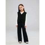 Lcw Kids Siyah Simli Triko Kız Çocuk Yelek Ve Pantolon