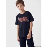 Lcw Kids Siyah Stranger Things Baskılı Erkek Çocuk Tişört