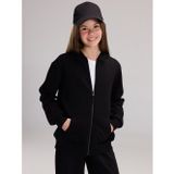 Lcw Kids Siyah Uzun Kollu Kız Çocuk Fermuarlı Sweatshirt