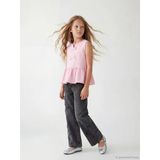 Lcw Kids Siyah Wideleg Nakışlı Kız Çocuk Jean Pantolon