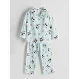 Lcw Kids Turkuaz Baskılı Penye Kız Çocuk Pijama Takım