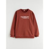 LCW Kids Turuncu Bisiklet Yaka Erkek Çocuk Kalın Sweatshirt