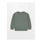 Lcw Kids Yeşil Bisiklet Yaka Basic Uzun Kollu Kız Çocuk Sweatshirt