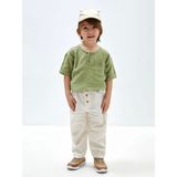 Lcw Kids Yeşil Bisiklet Yaka Kısa Kollu Erkek Bebek Tişört ve Pantolon 2'li Takım