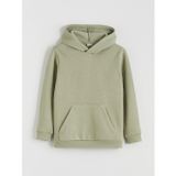 LCW Kids Yeşil Kapüşonlu Erkek Çocuk Kalın Sweatshirt