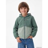 LCW Kids Yeşil Renk Bloklu Kapüşonlu Erkek Çocuk Yağmurluk
