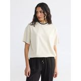 Lcw Modest Bej Bisiklet Yaka Soft Touch Kadın Tişört