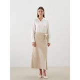 Lcw Modest Bej Dar Fit Poplin Etek