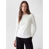 Lcw Modest Beyaz Bisiklet Yaka Taşlı Kadın Body
