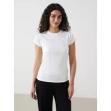 Lcw Modest Beyaz Dik Yaka Kadın Body