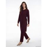 Lcw Modest Bordo Beli Lastikli Kadın Triko Pantolon