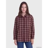 Lcw Modest Bordo Ekose Oversize Kadın Oduncu Gömlek Tunik