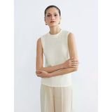 Lcw Modest Ekru Dik Yaka Kadın Fitilli Body