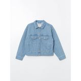 Lcw Modest Gömlek Yaka Taşlı Kadın Jean Ceket - Light - Dropsuz - 46
