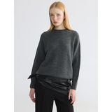 Lcw Modest Gri Bisiklet Yaka Oversize Kadın Triko Tunik