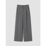 Lcw Modest Gri Loose Fit Kadın Pileli Kumaş Pantolon