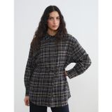 Lcw Modest Haki Ekose Kadın Gömlek Tunik