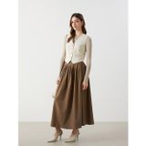 Lcw Modest Haki Loose Fit Kadın Kloş Etek