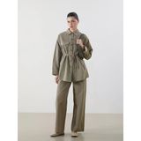 Lcw Modest Haki Standart Fit Poplin Kadın Pantolon