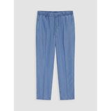 Lcw Modest İndigo Beli Lastikli Mom Fit Kadın Jean Pantolon