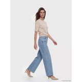 Lcw Modest İndigo Taşlı Wideleg Kadın Jean Pantolon