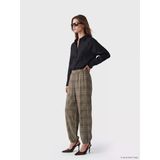 Lcw Modest Kahverengi Beli Lastikli Ekose Kadın Jogger Pantolon