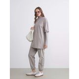 Lcw Modest Kahverengi Beli Lastikli Kadın Jogger Pantolon