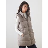 Lcw Modest Kahverengi Kapüşonlu Kadın Şişme Yelek