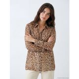 Lcw Modest Kahverengi Leopar Desenli Kadın Gömlek Tunik
