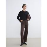 Lcw Modest Kahverengi Standart Fit Kadın Süet Görünümlü Pantolon