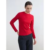 Lcw Modest Kırmızı Bisiklet Yaka Kadın Body