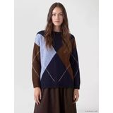 Lcw Modest Lacivert Baklava Desenli Kadın Triko Tunik