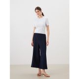 Lcw Modest Lacivert Beli Lastikli Geniş Paça Kadın Pileli Pantolon