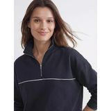 Lcw Modest Lacivert Dik Yaka Oversize Kadın Sweatshirt