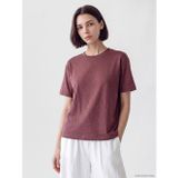 Lcw Modest Mürdüm Taşlı Oversize Soft Touch Kadın Tişört
