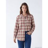 Lcw Modest Pembe Ekose Kadın Gömlek Tunik