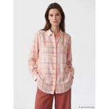 Lcw Modest Pembe Ekose Oversize Kadın Gömlek Tunik