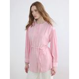 Lcw Modest Pembe Krinkle Kadın Gömlek Tunik