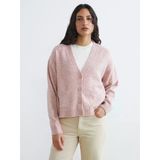 Lcw Modest Pembe V Yaka Kadın Triko Hırka