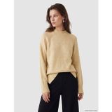 Lcw Modest Sarı Yarım Balıkçı Yaka Oversize Kadın Triko Tunik