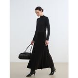 Lcw Modest Siyah Beli Lastikli Triko Kloş Etek