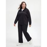 Lcw Modest Siyah Dik Yaka Oversize Kadın Sweatshirt
