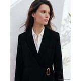 Lcw Modest Siyah Kruvaze Yaka Kadın Blazer Ceket