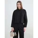 Lcw Modest Siyah Loose Fit Kadın Gömlek
