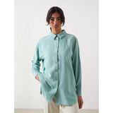 Lcw Modest Yeşil Oversize Kadın Gömlek Tunik