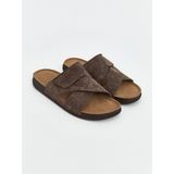 Lcw Steps Çapraz Bantlı Cırt Cırtlı Erkek Terlik - Light Brown