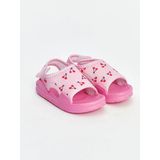 Lcw Steps Pembe Kiraz Baskılı Cırt Cırtlı Kız Bebek Sandalet