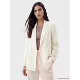 Lcw Studıo Beyaz Kruvaze Yaka Kadın Blazer Ceket
