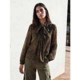 Lcw Studıo Karışık Fular Yaka Desenli Şifon Bluz